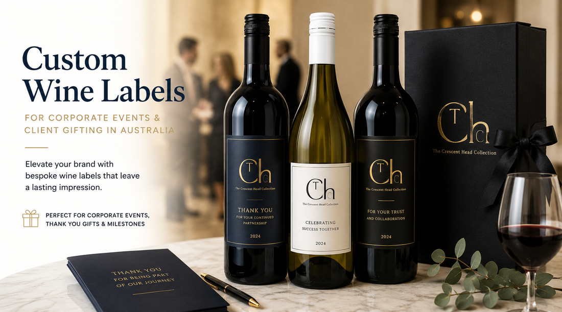 Custom Wine Labels for Corporate Events & Client Gifting in Australia