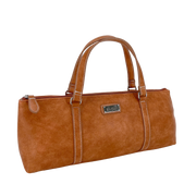 Sachi Insulated Wine Purse - Brown Faux Leather