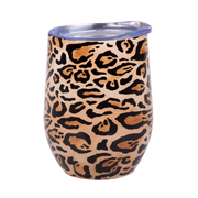 Oasis stainless Steel double wall Insulated wine Tumbler 330ml Leopard