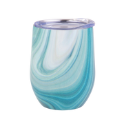 Oasis stainless Steel double wall Insulated wine Tumbler 330ml Blue Marble